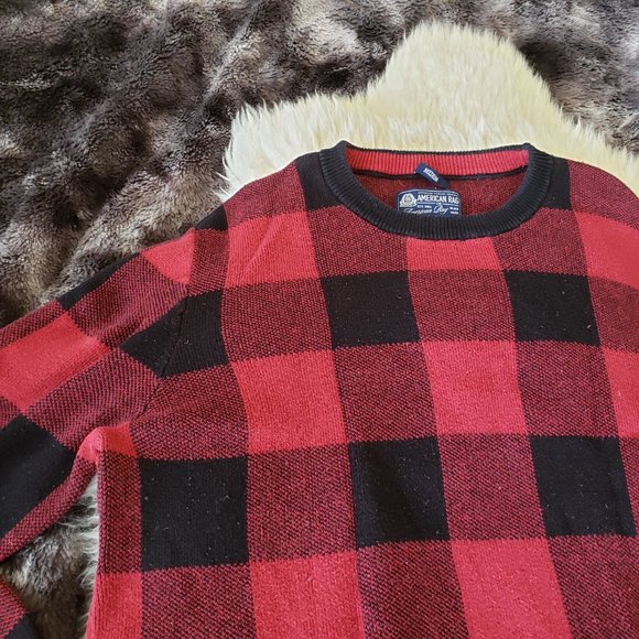 American Rag - 100% Cotton Buffalo Plaid Sweater - SO COZY - Sz M - Picture 5 of 10